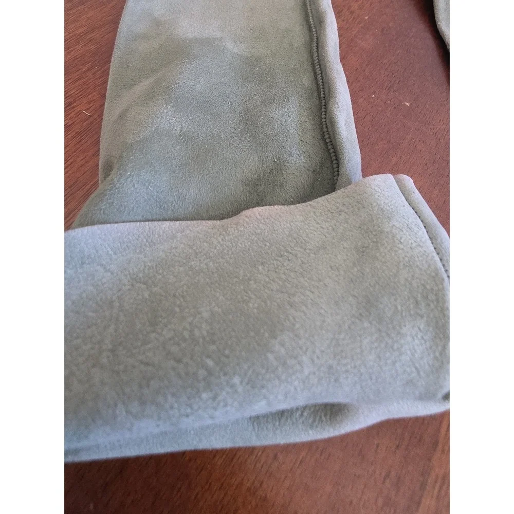 Max Mara S Women Green Gloves Italy Classic Elbow Long Leather